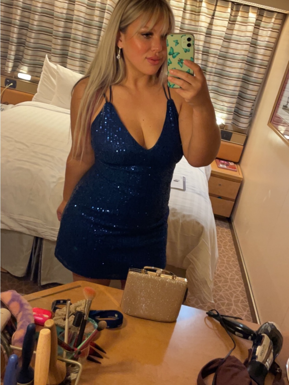DB Blue Sequin DresS